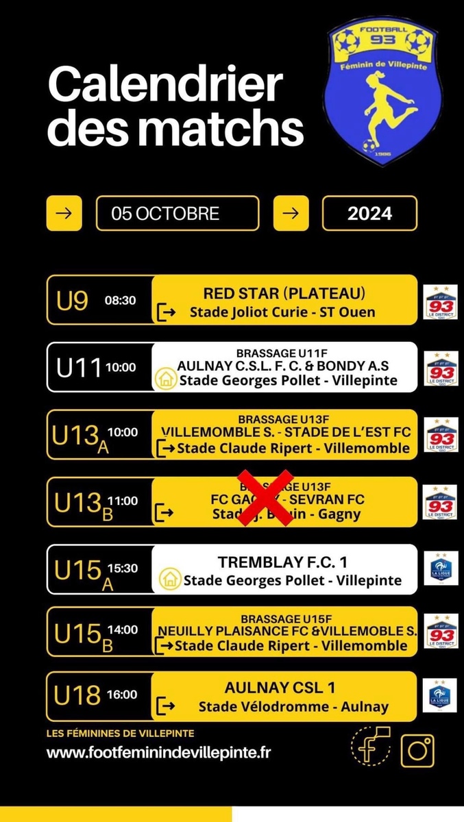 Programme du week-end - 5 octobre 2024