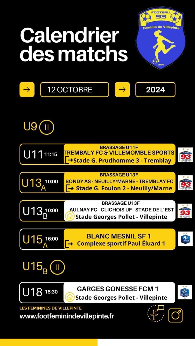 Programme du samedi 12 octobre 2024