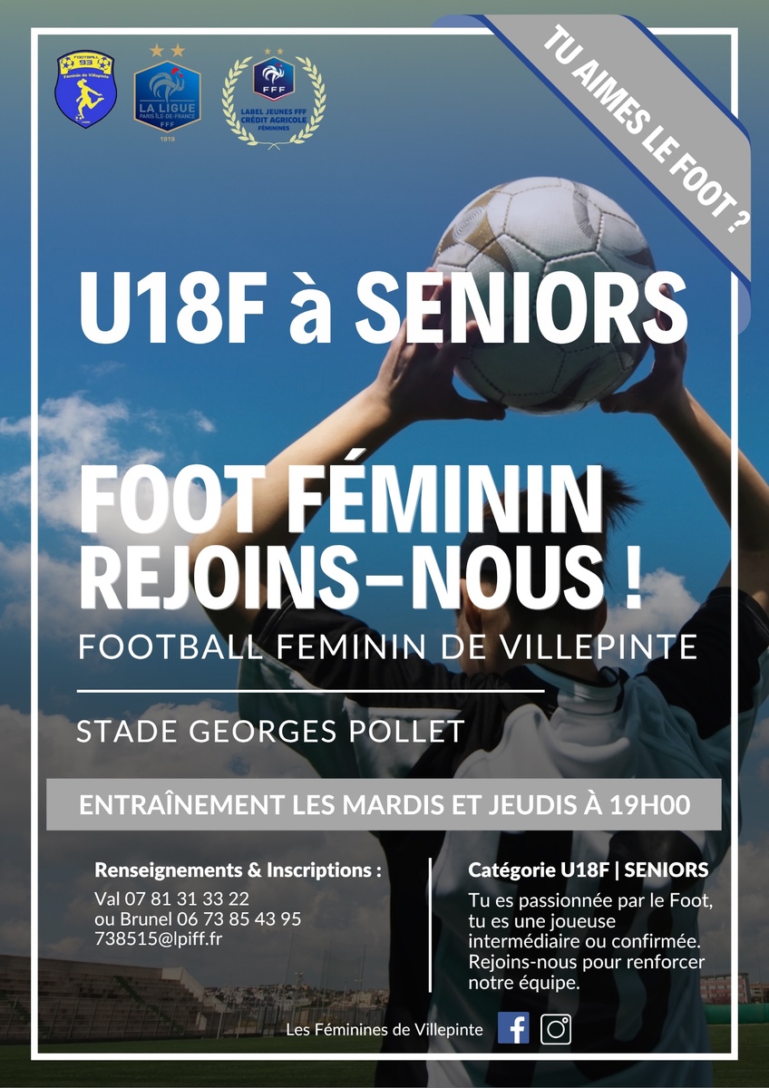 ENVIE DE FOOT ? AIDE-NOUS À RENFORCER NOTRE ÉQUIPE SENIORS