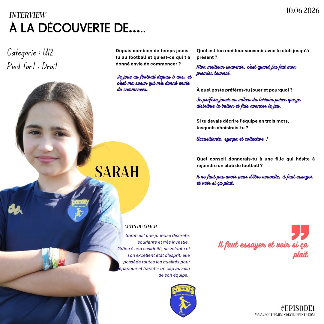 À la découverte de nos joueuses