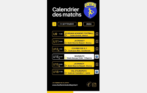 Programme du week-end - 21 septembre 24