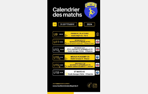 Programme du week-end - 28 et 29 septembre 24 