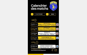 Programme du samedi 12 octobre 2024