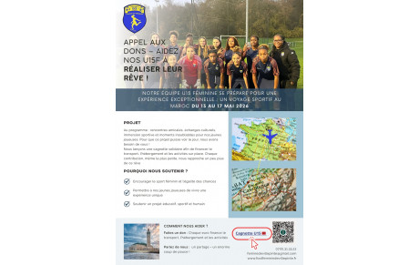 AIDEZ NOS U15F À PARTIR AU MAROC ! 